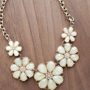 Flower Bib Statement Necklace